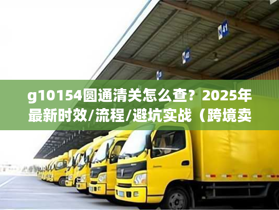 g10154圆通清关怎么查？2025年最新时效/流程/避坑实战（跨境卖家必看）