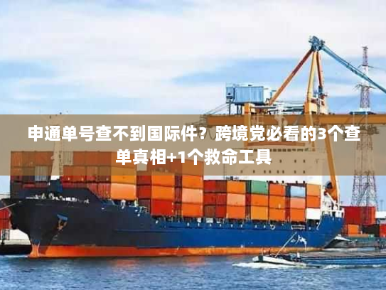申通单号查不到国际件？跨境党必看的3个查单真相+1个救命工具