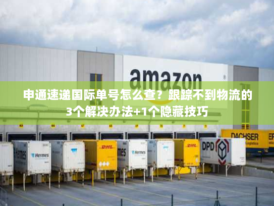 申通速递国际单号怎么查？跟踪不到物流的3个解决办法+1个隐藏技巧