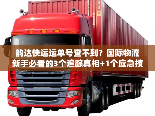 韵达快运运单号查不到？国际物流新手必看的3个追踪真相+1个应急技巧