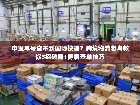 申通单号查不到国际快递？跨境物流老鸟教你3招破局+隐藏查单技巧