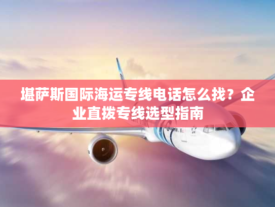 堪萨斯国际海运专线电话怎么找？企业直拨专线选型指南