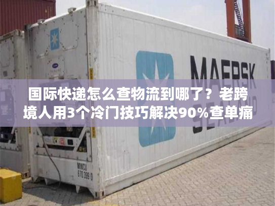 国际快递怎么查物流到哪了?老跨境人用3个冷门技巧解决90%查单痛点 国际快递怎么查物流到哪了?老跨境人用3个冷门技巧解决90%查单痛点
