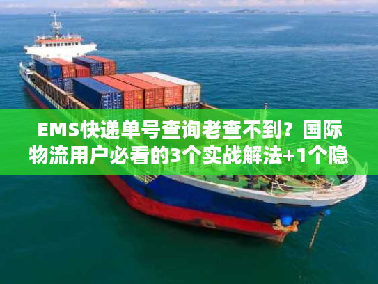 EMS快递单号查询老查不到？国际物流用户必看的3个实战解法+1个隐藏工具