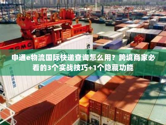 申通e物流国际快递查询怎么用？跨境商家必看的3个实战技巧+1个隐藏功能