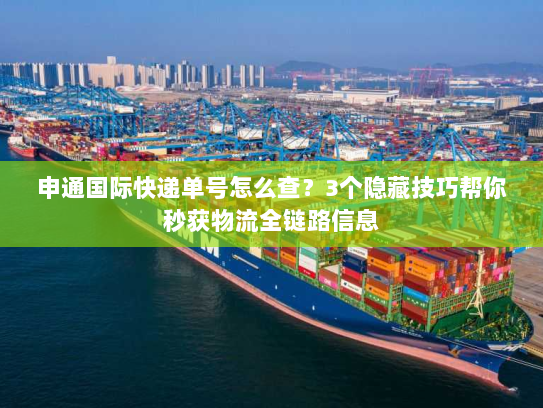 申通国际快递单号怎么查？3个隐藏技巧帮你秒获物流全链路信息