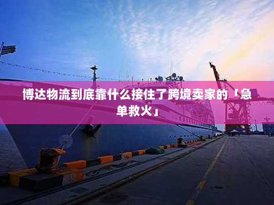 博达物流到底靠什么接住了跨境卖家的「急单救火」