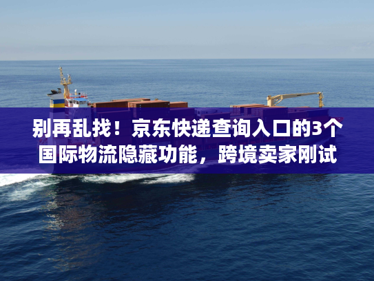 别再乱找！京东快递查询入口的3个国际物流隐藏功能，跨境卖家刚试过好用