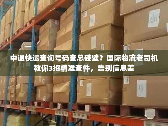 中通快运查询号码查总碰壁？国际物流老司机教你3招精准查件，告别信息差