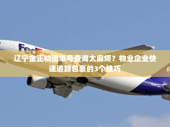 辽宁金正物流单号查询太麻烦？物业企业快速追踪包裹的3个技巧