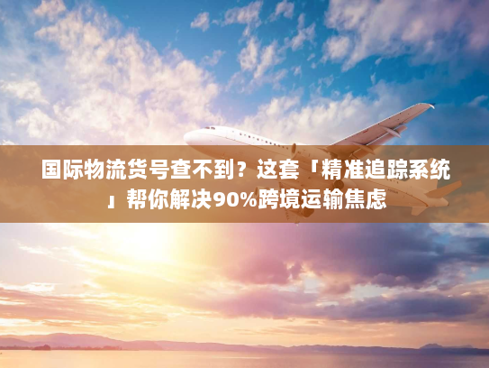 国际物流货号查不到？这套「精准追踪系统」帮你解决90%跨境运输焦虑
