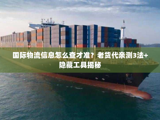 国际物流信息怎么查才准？老货代亲测3法+隐藏工具揭秘