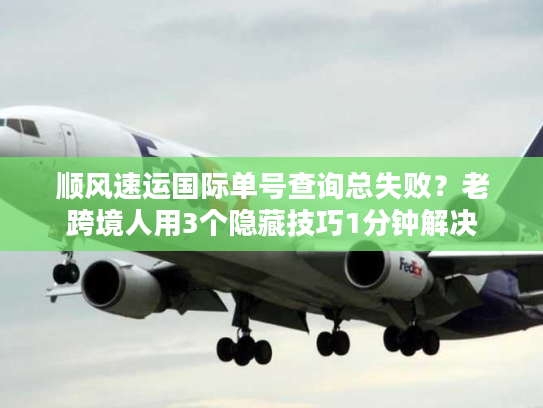 顺风速运国际单号查询总失败？老跨境人用3个隐藏技巧1分钟解决