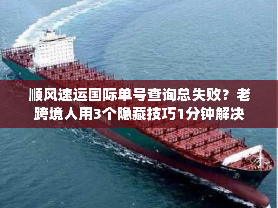 顺风速运国际单号查询总失败？老跨境人用3个隐藏技巧1分钟解决