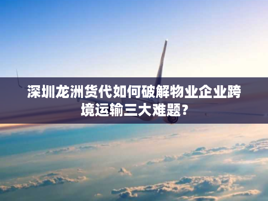 深圳龙洲货代如何破解物业企业跨境运输三大难题？