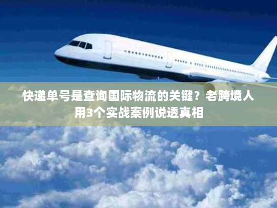 快递单号是查询国际物流的关键？老跨境人用3个实战案例说透真相