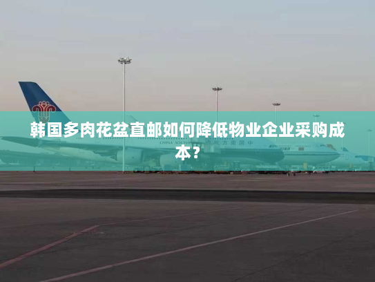韩国多肉花盆直邮如何降低物业企业采购成本? 韩国多肉花盆直邮如何降低物业企业采购成本?