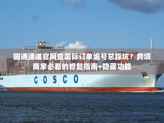 圆通速递官网查国际订单编号总踩坑？跨境商家必看的修复指南+隐藏功能