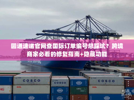 圆通速递官网查国际订单编号总踩坑？跨境商家必看的修复指南+隐藏功能