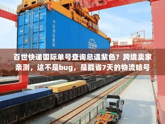 百世快递国际单号查询总遇紫色？跨境卖家亲测，这不是bug，是能省7天的物流暗号