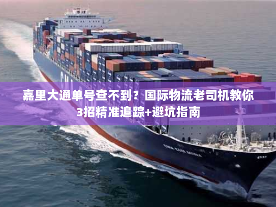 嘉里大通单号查不到？国际物流老司机教你3招精准追踪+避坑指南