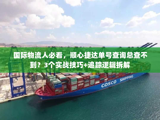 国际物流人必看，顺心捷达单号查询总查不到？3个实战技巧+追踪逻辑拆解