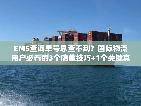 EMS查询单号总查不到？国际物流用户必看的3个隐藏技巧+1个关键真相