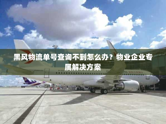 黑风物流单号查询不到怎么办?物业企业专属解决方案 黑风物流单号查询不到怎么办?物业企业专属解决方案