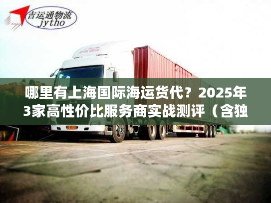 哪里有上海国际海运货代？2025年3家高性价比服务商实战测评（含独家筛选技巧）