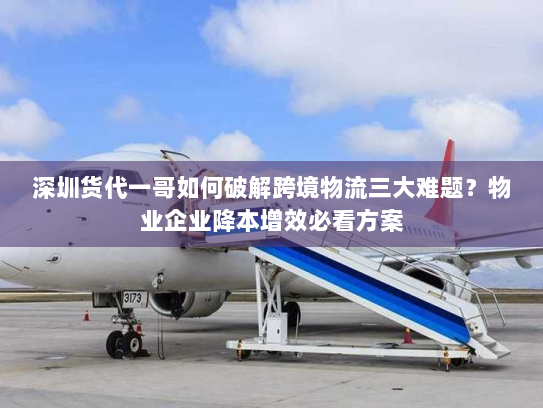 深圳货代一哥如何破解跨境物流三大难题?物业企业降本增效必看方案 深圳货代一哥如何破解跨境物流三大难题?物业企业降本增效必看方案