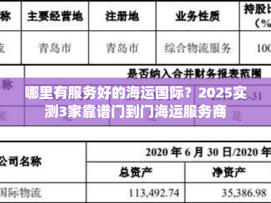 哪里有服务好的海运国际?2025实测3家靠谱门到门海运服务商 哪里有服务好的海运国际?2025实测3家靠谱门到门海运服务商