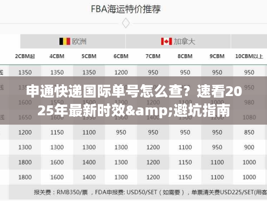 申通快递国际单号怎么查？速看2025年最新时效&避坑指南