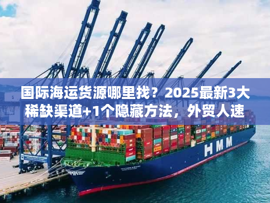 国际海运货源哪里找?2025最新3大稀缺渠道+1个隐藏方法,外贸人速藏! 国际海运货源哪里找?2025最新3大稀缺渠道+1个隐藏方法,外贸人速藏!
