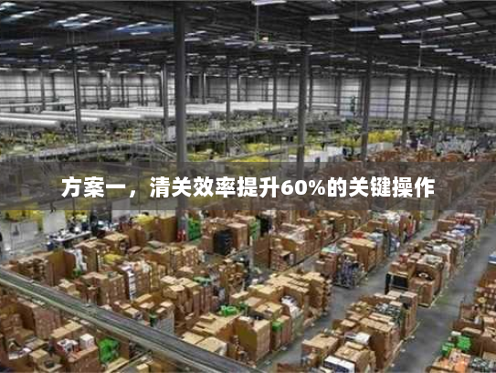 方案一,清关效率提升60%的关键操作 方案一,清关效率提升60%的关键操作