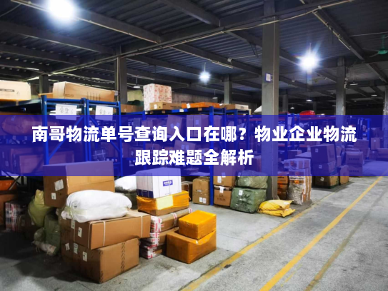 南哥物流单号查询入口在哪？物业企业物流跟踪难题全解析