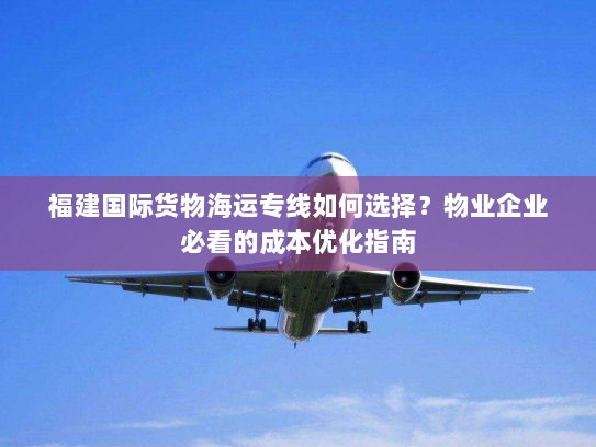 福建国际货物海运专线如何选择？物业企业必看的成本优化指南