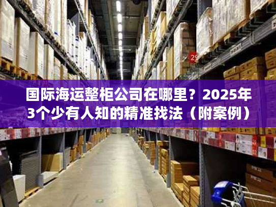 国际海运整柜公司在哪里？2025年3个少有人知的精准找法（附案例）