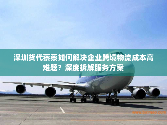 深圳货代蔡蔡如何解决企业跨境物流成本高难题？深度拆解服务方案