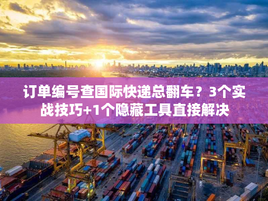 订单编号查国际快递总翻车？3个实战技巧+1个隐藏工具直接解决