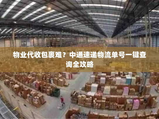 物业代收包裹难？中通速递物流单号一键查询全攻略