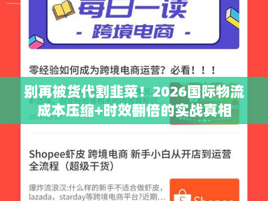 别再被货代割韭菜！2026国际物流成本压缩+时效翻倍的实战真相