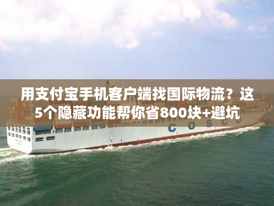 用支付宝手机客户端找国际物流?这5个隐藏功能帮你省800块+避坑 用支付宝手机客户端找国际物流?这5个隐藏功能帮你省800块+避坑