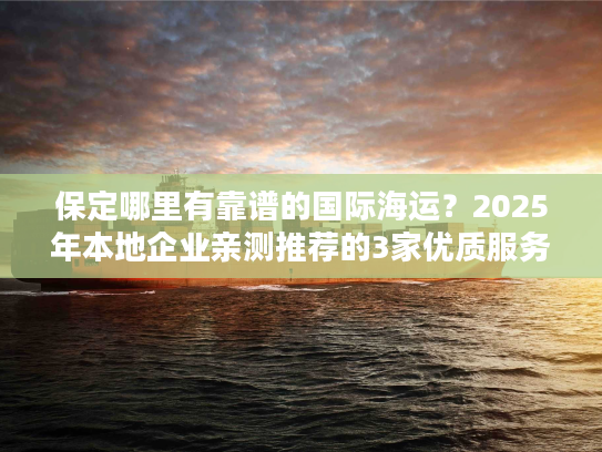 保定哪里有靠谱的国际海运？2025年本地企业亲测推荐的3家优质服务商