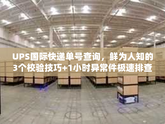UPS国际快递单号查询，鲜为人知的3个校验技巧+1小时异常件极速排查