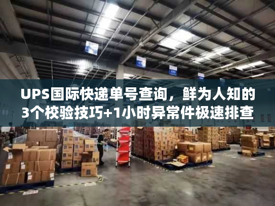 UPS国际快递单号查询，鲜为人知的3个校验技巧+1小时异常件极速排查