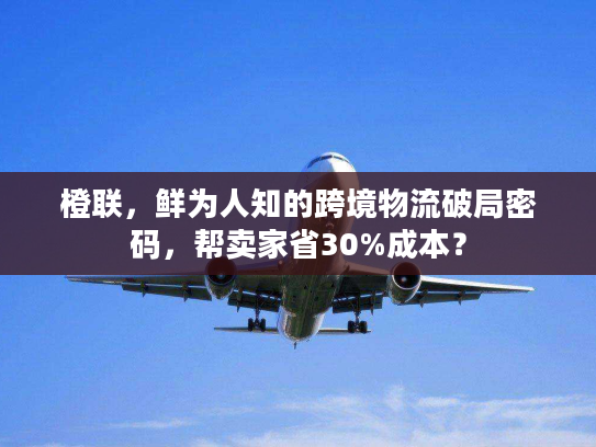 橙联，鲜为人知的跨境物流破局密码，帮卖家省30%成本？
