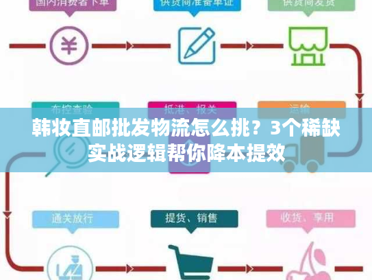 韩妆直邮批发物流怎么挑？3个稀缺实战逻辑帮你降本提效
