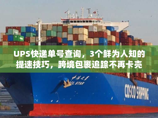 UPS快递单号查询，3个鲜为人知的提速技巧，跨境包裹追踪不再卡壳
