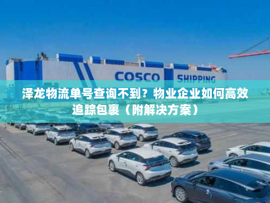 泽龙物流单号查询不到?物业企业如何高效追踪包裹(附解决方案) 泽龙物流单号查询不到?物业企业如何高效追踪包裹(附解决方案)