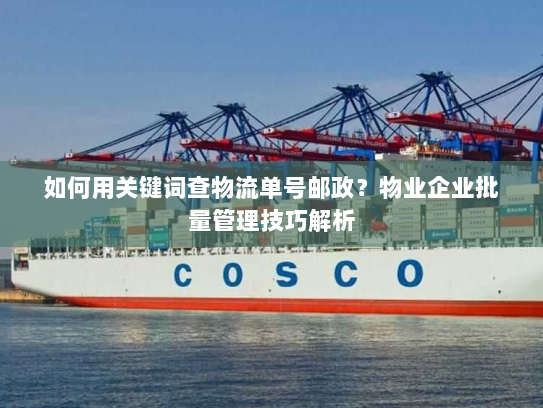 如何用关键词查物流单号邮政?物业企业批量管理技巧解析 如何用关键词查物流单号邮政?物业企业批量管理技巧解析